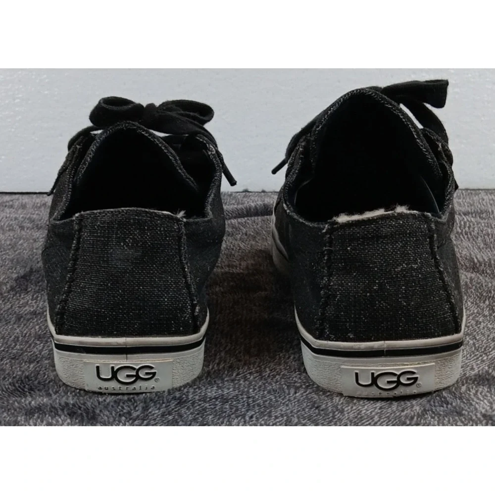 Ugg Australia Men's Canvas‎ Lace Up Sneakers Shoes Charcoal Gray Size 8.5